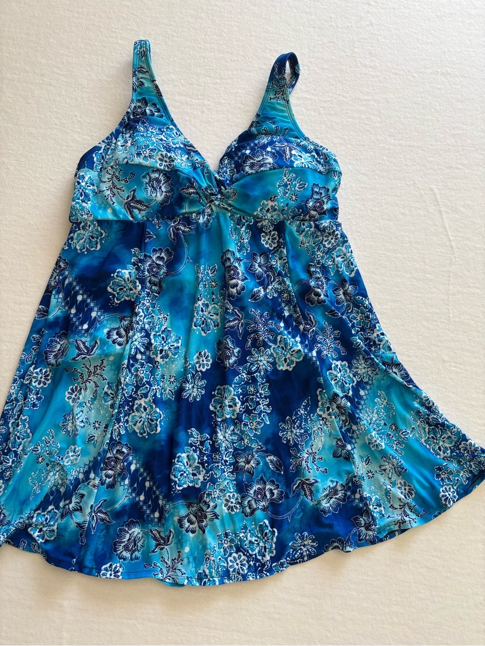 Bal Harbour Swim Blue Lined Swimsuit Size 12
